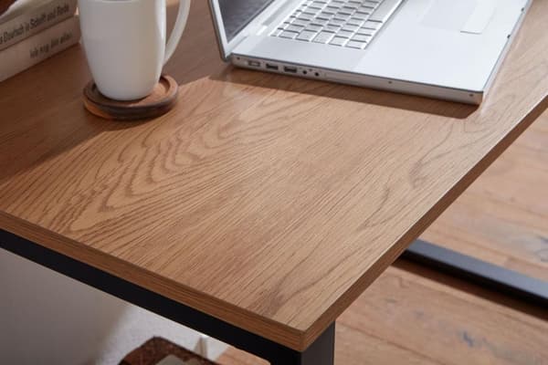 Rootz skrivebord eg indretning - sort 120x60x76 cm design computerbord - Kontorbord til hjemmekontor Small Hell - Arbejdsværelse laptop bord med metal