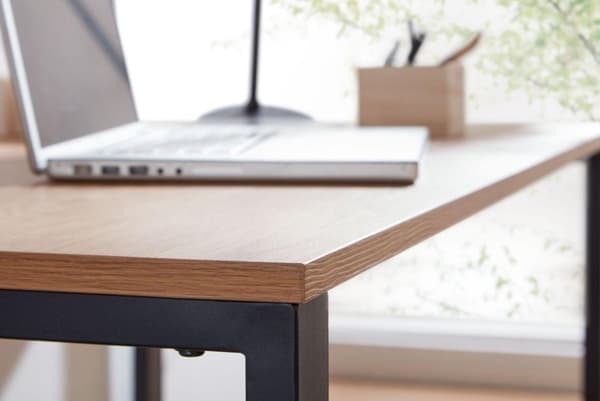 Rootz skrivebord eg indretning - sort 120x60x76 cm design computerbord - Kontorbord til hjemmekontor Small Hell - Arbejdsværelse laptop bord med metal