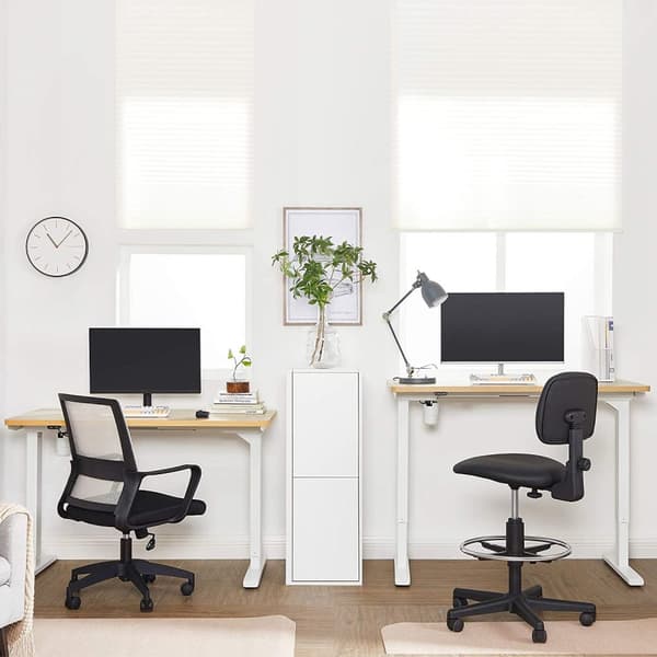 Rootz Bordstativ - Med Motor - Højdejusterbar - Ingen bordplade - Stel - Længdejusterbar - Stål - Hvid - (115-147) x 60 x (71-112) cm