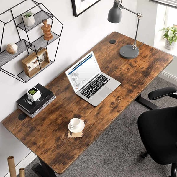 Rootz Skrivebord - Elektrisk Justerbar - Sidde-Stå-bord - Arbejdsplads - Industriel - 140 x 70 cm