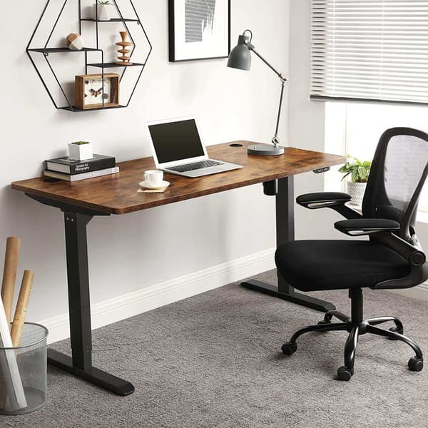 Rootz Skrivebord - Elektrisk Justerbar - Sidde-Stå-bord - Arbejdsplads - Industriel - 140 x 70 cm