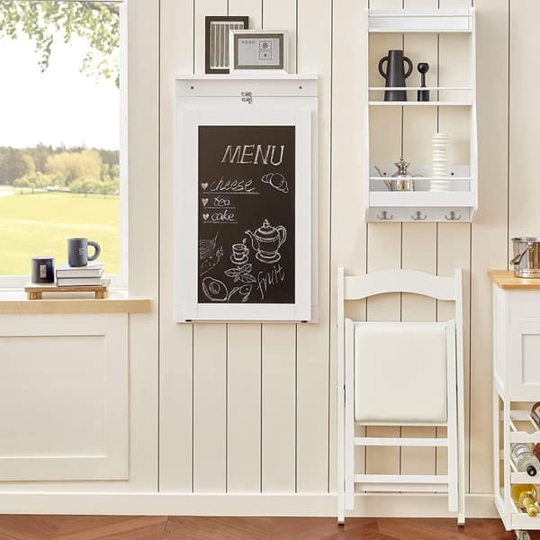 Rootz Foldevæg - monteret Drop - blad Bord - Køkken & Spisebord Skrivebord med tavle - Hvid