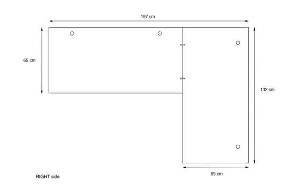 SyberDesk Gaming Pro LED  hjørne skrivebord  hvid 197 x 132 cm med LED stort computer skrivebord
