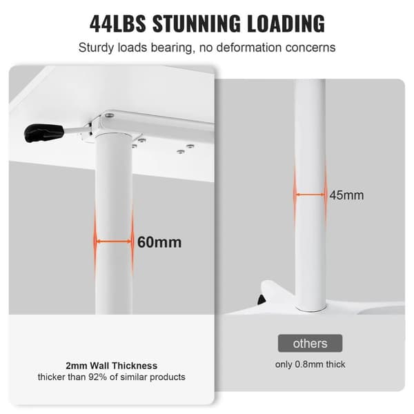 20kg lastkapacitet bärbart sitt-stå skrivbord med 4st 360° svängbara hjul, 723-1122 mm justerbar höjd, 740 x 480 mm rymlig bordsskiva