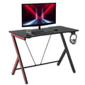 Miniatyrbillede 7 af 7: Rootz Gaming Table - Desk with Headphone Hook - Drink Holder - Computer Desk - Steel + MDF - Black - 105 x 55 x 75 cm