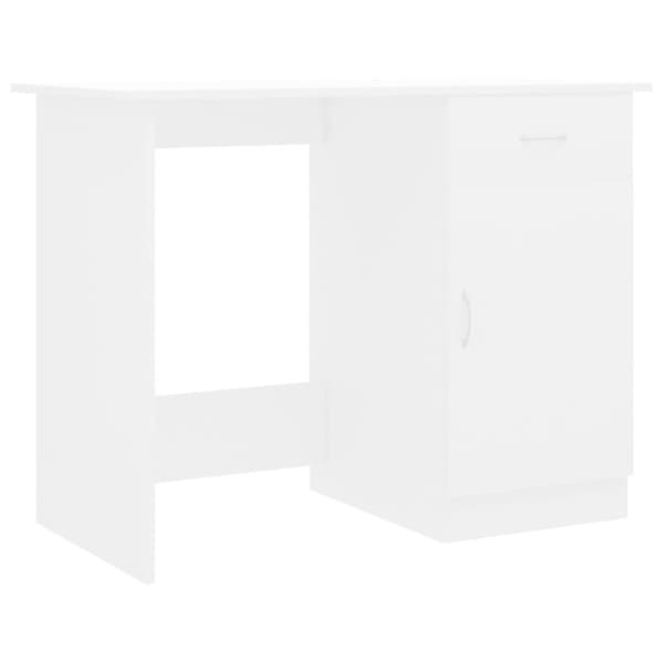 skrivebord 100x50x76 cm konstrueret træ hvid