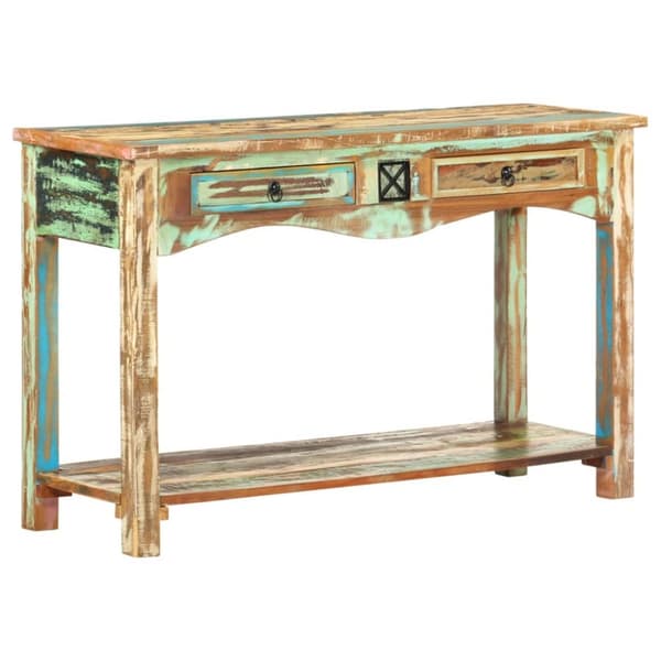 konsolbord 120x40x75 cm massivt genbrugstræ