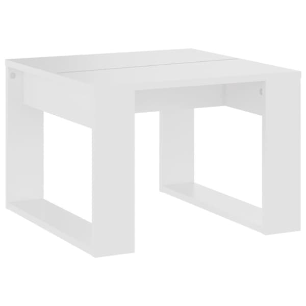 sidebord 50x50x35 cm konstrueret træ hvid