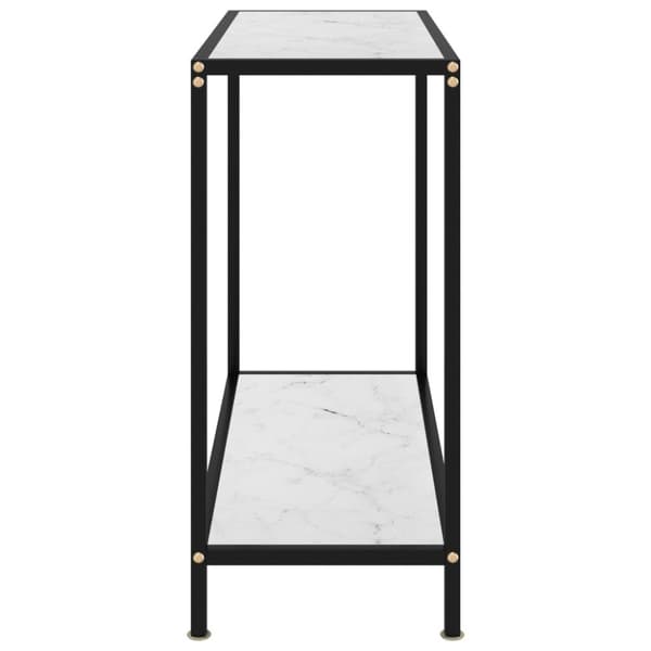 Konsolipöytä valkoinen 80x35x75 cm karkaistu lasi