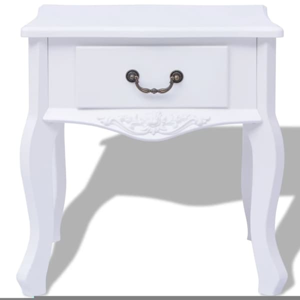 sengeborde 2 stk. MDF hvid