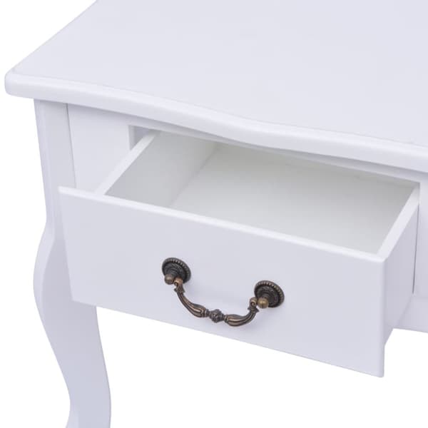 sengeborde 2 stk. MDF hvid