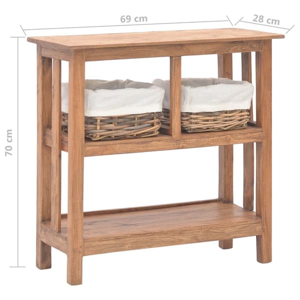 konsolbord massivt genanvendt træ 69 x 28 x 70 cm