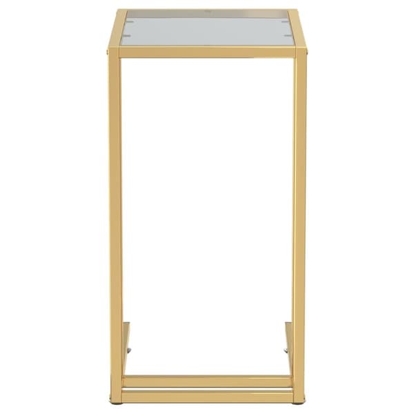 Sivupöytä läppärille musta 50x35x65 cm karkaistu lasi