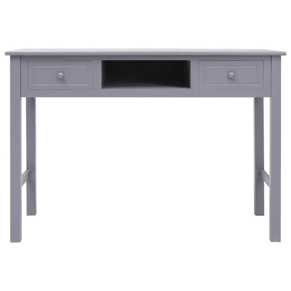 Skrivbord grå 108x45x76 cm massivt kejsarträ