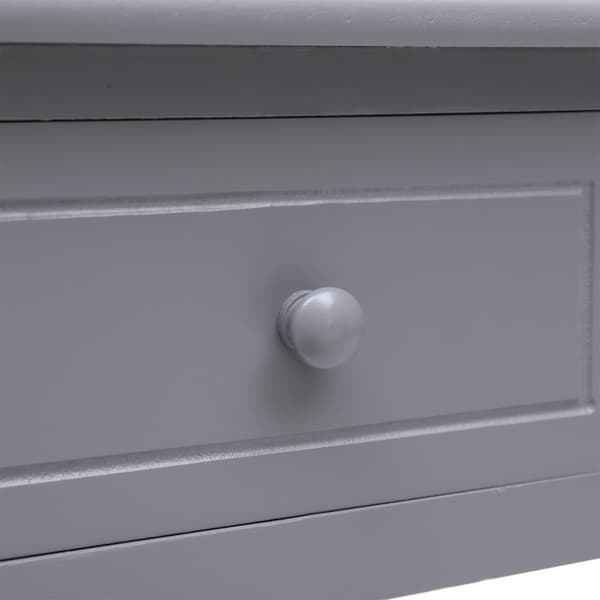 Skrivbord grå 108x45x76 cm massivt kejsarträ