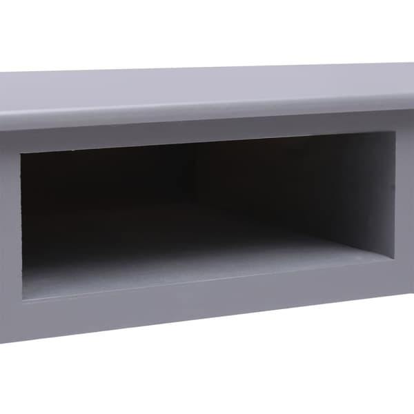Skrivbord grå 108x45x76 cm massivt kejsarträ