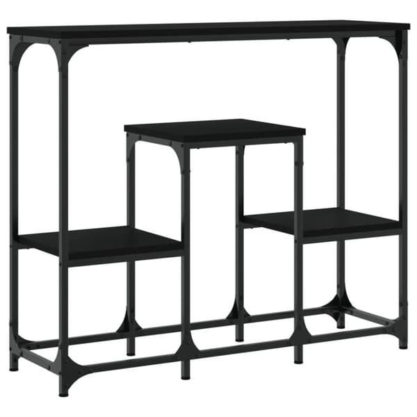 Konsolbord svart 89,5x28x76 cm konstruerat trä