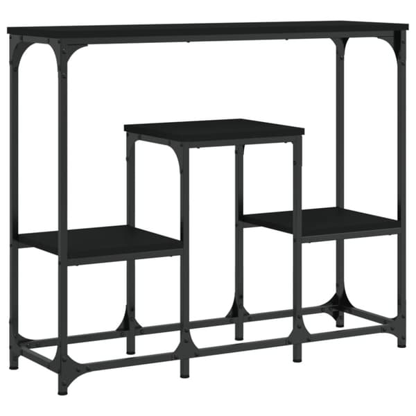 Konsolbord svart 89,5x28x76 cm konstruerat trä