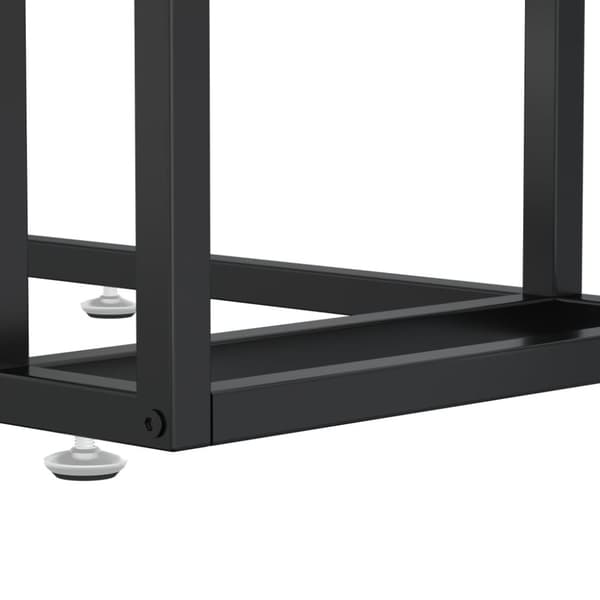 sidebord 50x35x65 cm hærdet glas sort