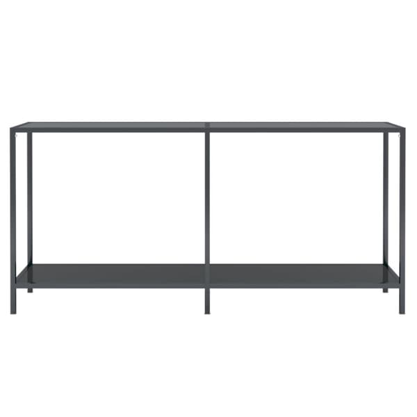 konsolbord 160x35x75,5 cm hærdet glas sort