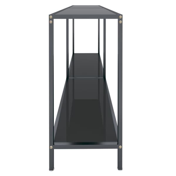 konsolbord 160x35x75,5 cm hærdet glas sort