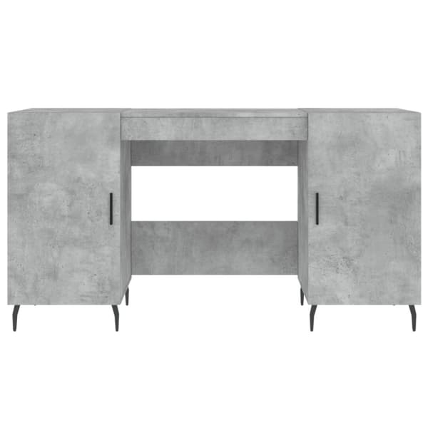 skrivebord 140x50x75 cm konstrueret træ betongrå