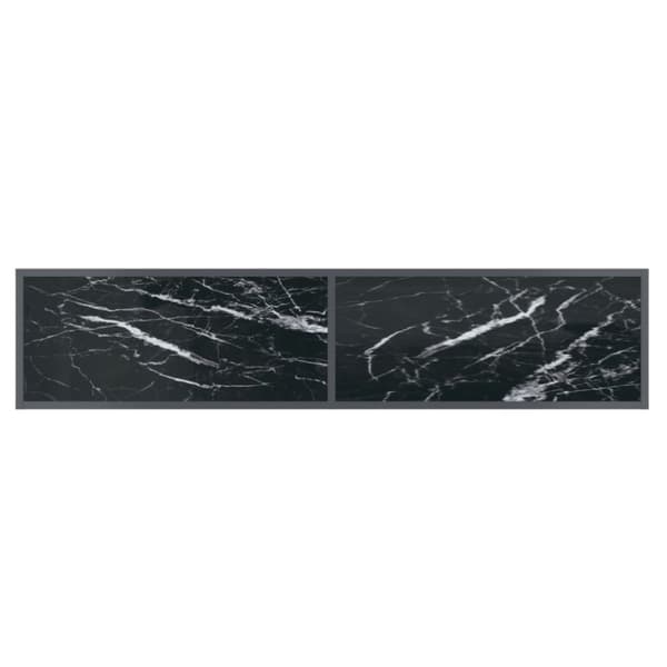 konsolbord 160x35x75,5 cm hærdet glas sort
