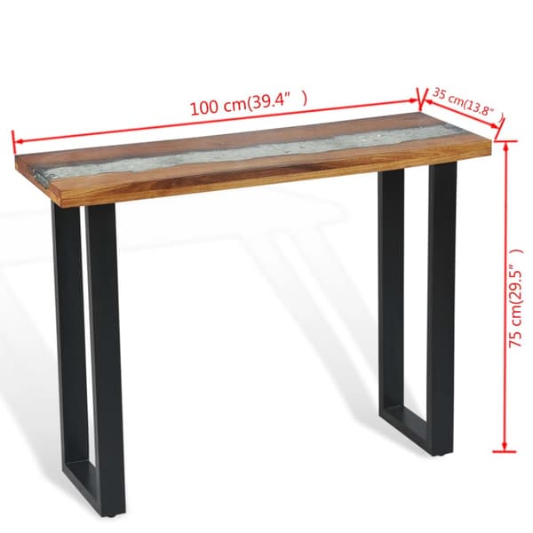 konsolbord teak 100 x 35 x 75 cm