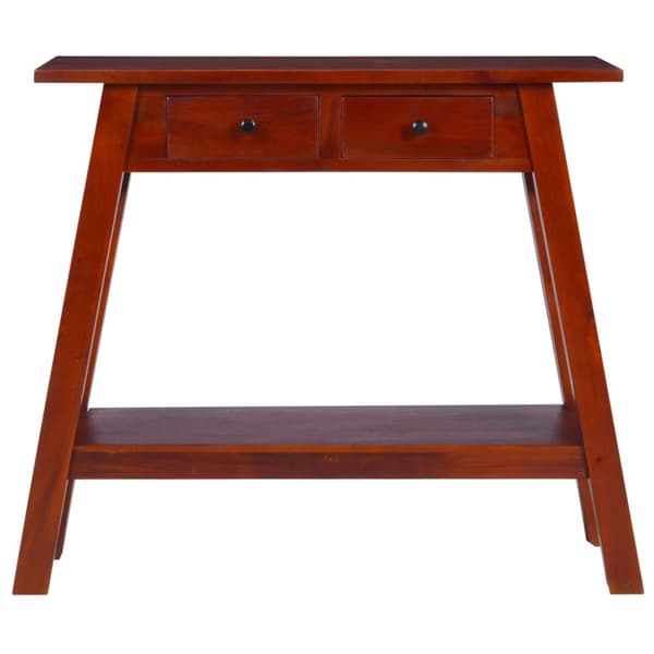 konsolbord 90x30x75 cm massivt mahognitræ klassisk brun