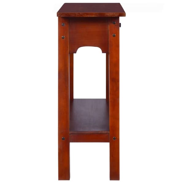 konsolbord 90x30x75 cm massivt mahognitræ klassisk brun