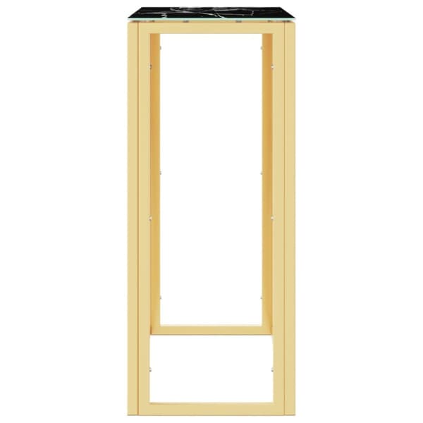 Konsolipöytä kulta 70x30x70 cm ruostumaton teräs ja lasi