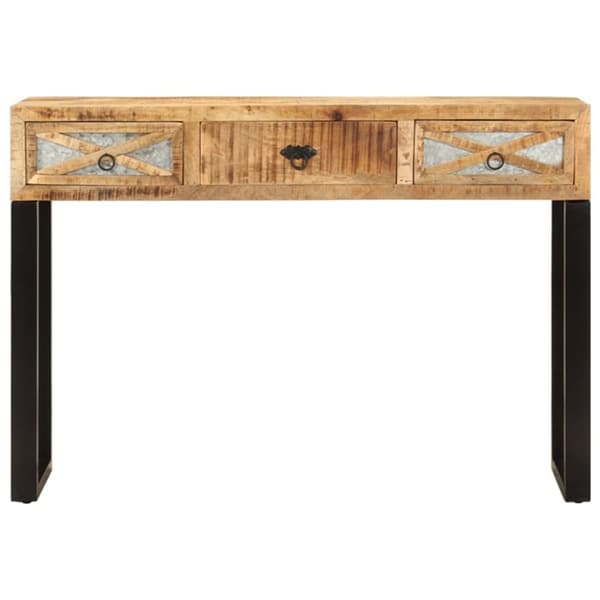 konsolbord massivt mangotræ 110 x 30 x 76 cm