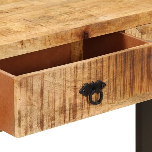 konsolbord massivt mangotræ 110 x 30 x 76 cm