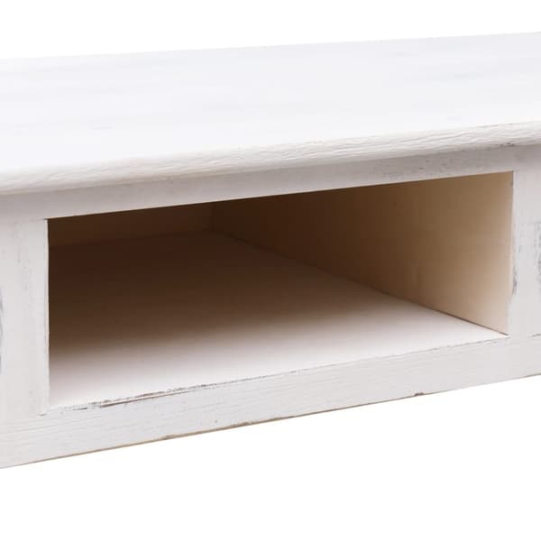 konsolbord 110 x 45 x 76 cm træ antik hvid