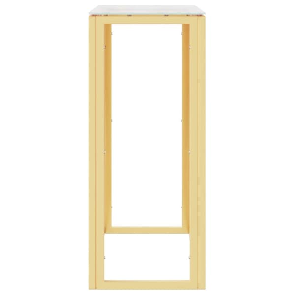 Konsolipöytä kulta 70x30x70 cm ruostumaton teräs ja lasi