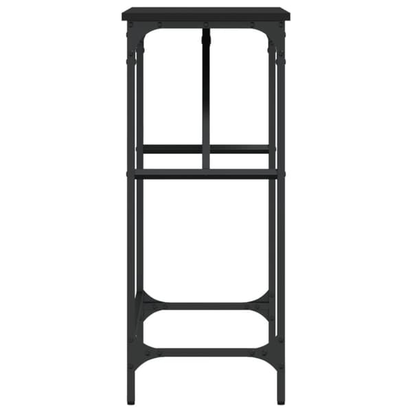 konsolbord 75x32x75 cm konstrueret træ sort
