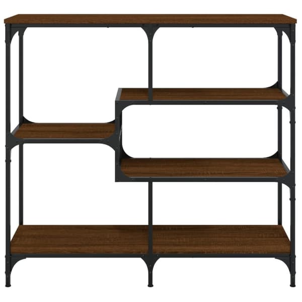 konsolbord 103x32x95 cm konstrueret træ brun egetræsfarve