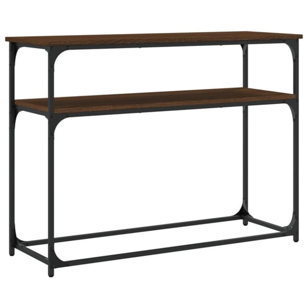 Konsolipöytä ruskea tammi 100x35,5x75 cm tekninen puu