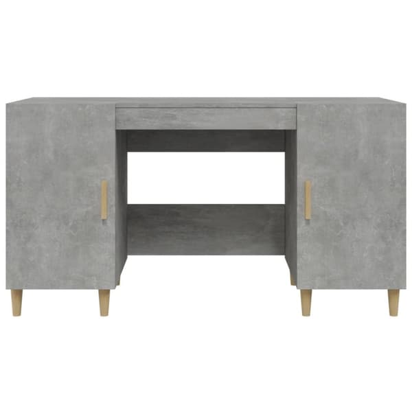 skrivebord 140x50x75 cm konstrueret træ betongrå