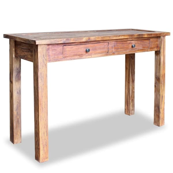 konsolbord massivt genanvendt træ 123 x 42 x 75 cm