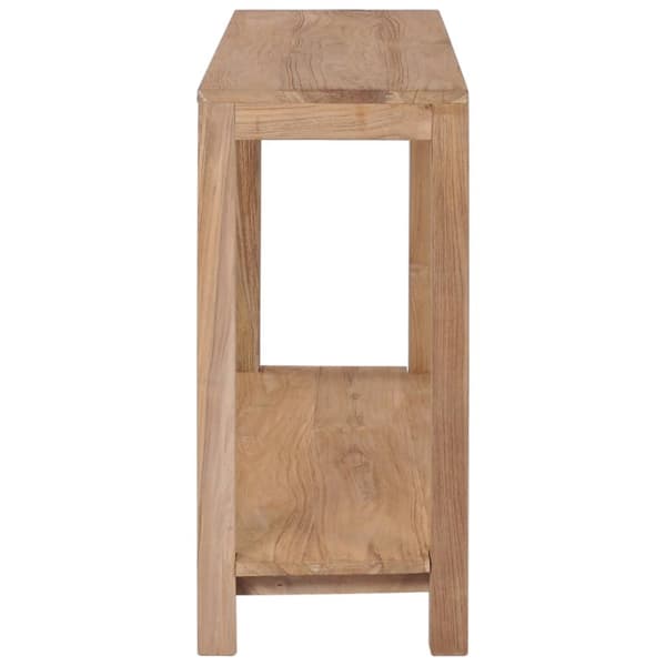 konsolbord 120x35x75 cm massivt teaktræ