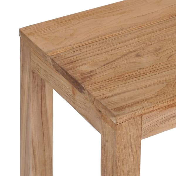 konsolbord 120x35x75 cm massivt teaktræ