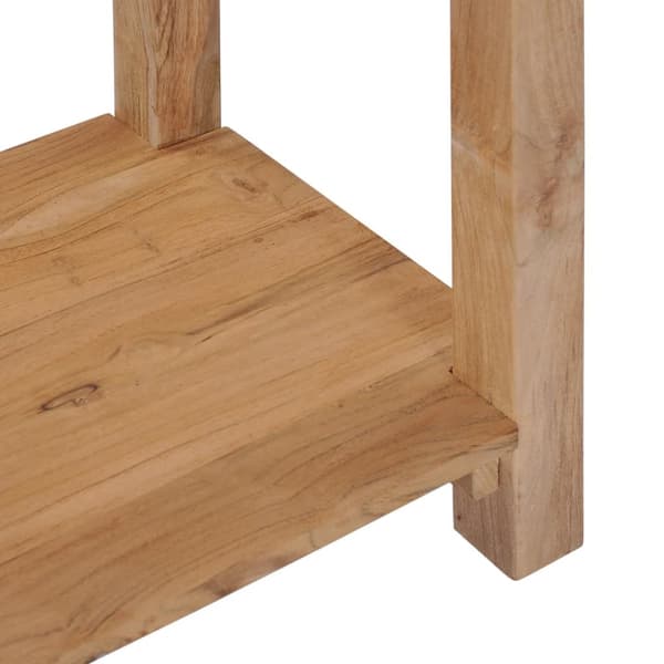 konsolbord 120x35x75 cm massivt teaktræ