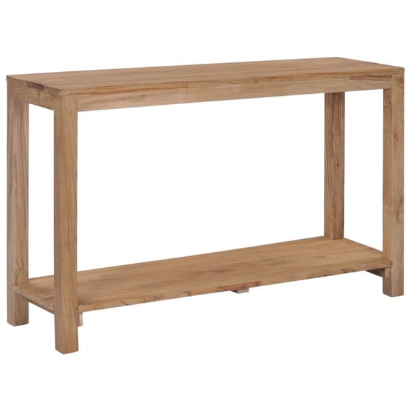 konsolbord 120x35x75 cm massivt teaktræ