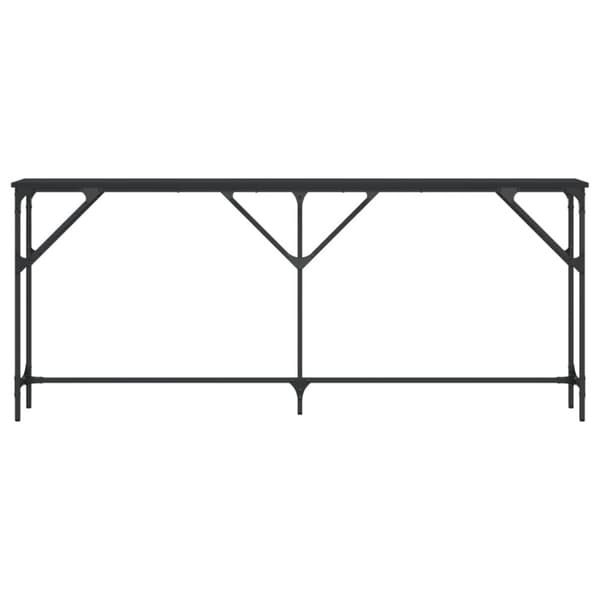 konsolbord 180x23x75 cm konstrueret træ sort