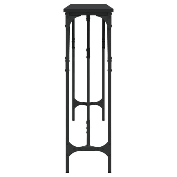 konsolbord 180x23x75 cm konstrueret træ sort