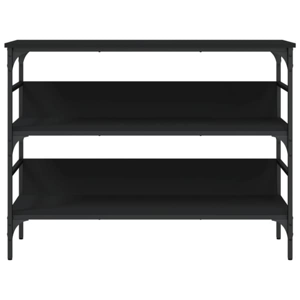 konsolbord 100x32x75 cm konstrueret træ sort