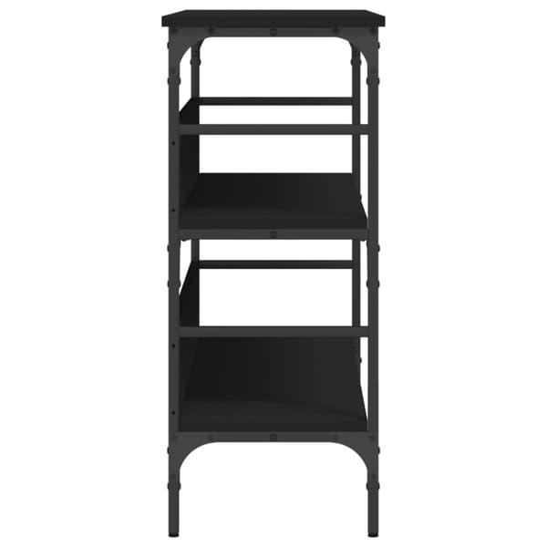 konsolbord 100x32x75 cm konstrueret træ sort