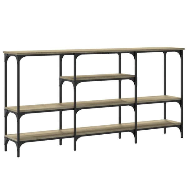 konsolbord 160x29x80 cm konstrueret træ sonoma-eg