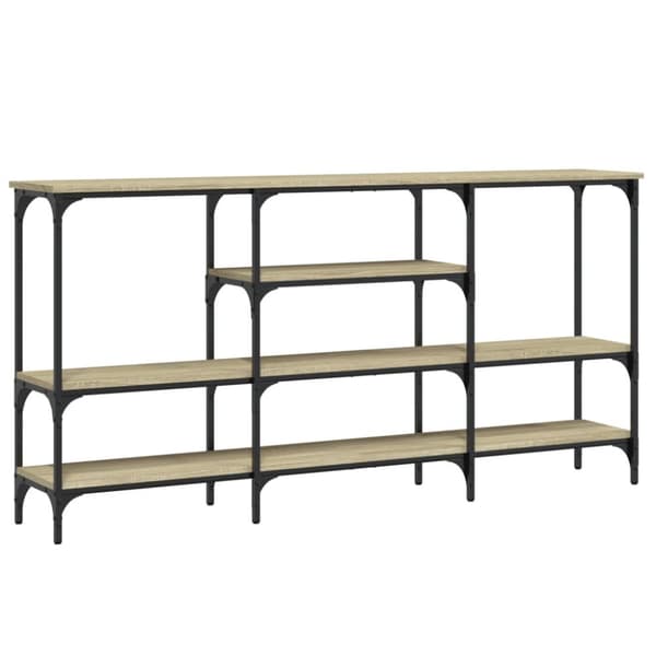 konsolbord 160x29x80 cm konstrueret træ sonoma-eg